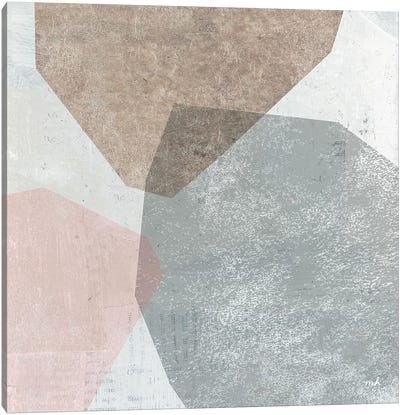 Pensive I Blush Gray Canvas Art Print - Moira Hershey