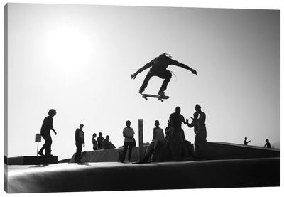California Silhouttes LV Canvas Art Print - Skateboarding Art