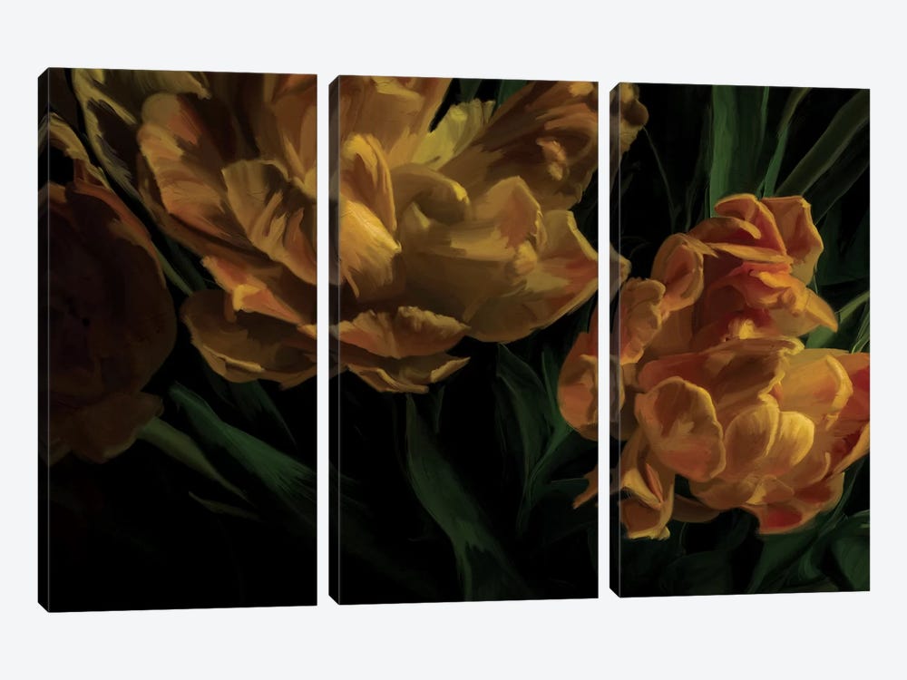 Tulips Citrine by 5by5collective 3-piece Art Print