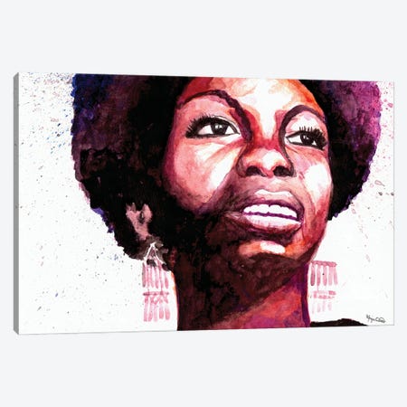 Nina Simone Canvas Print #MOV12} by Morgan Overton Art Print