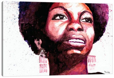 Nina Simone Canvas Art Print - Morgan Overton