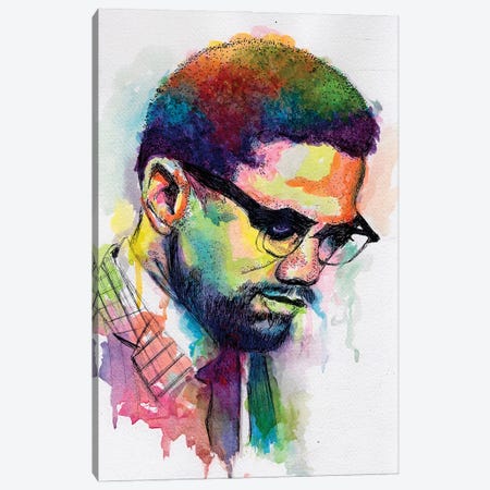 Malcolm X Canvas Print #MOV27} by Morgan Overton Art Print