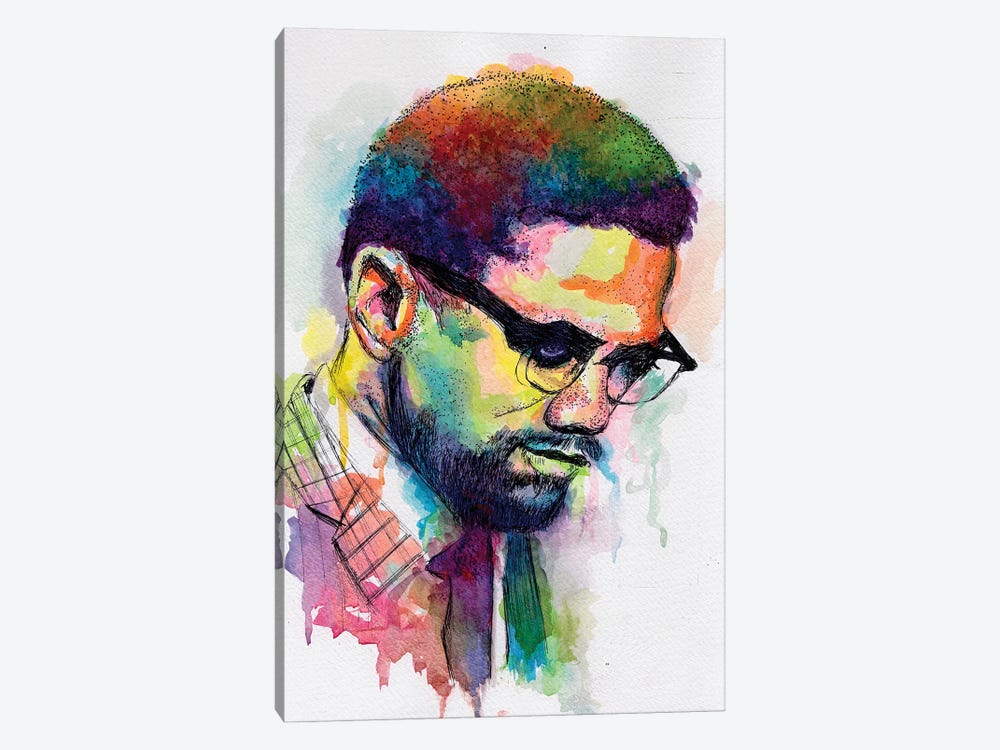 Malcolm X by Morgan Overton 1-piece Canvas Art