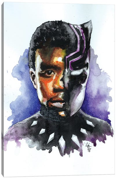 T'Challa - Black Panther Canvas Art Print - Morgan Overton