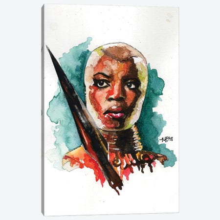 Okoye - Black Panther Canvas Print #MOV41} by Morgan Overton Canvas Wall Art
