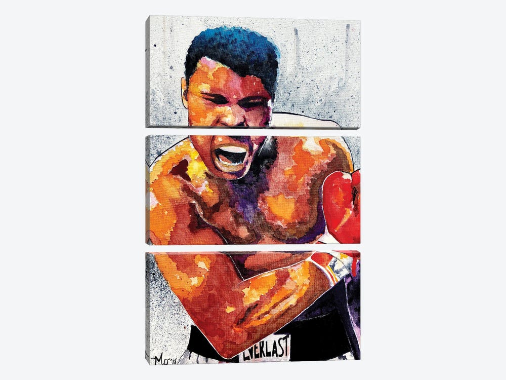 Muhammad Ali - The Greatest by Morgan Overton 3-piece Canvas Artwork