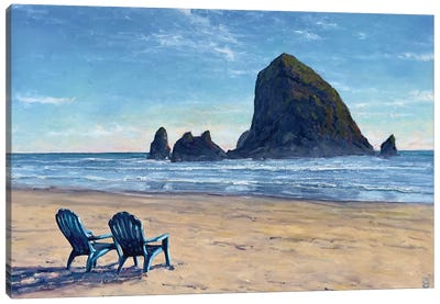 Perfect Day Canvas Art Print - Rocky Beach Art