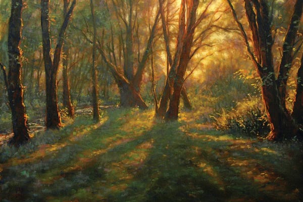 Detailed Oil Painters: Sunrise In The Forest by Michael Orwick