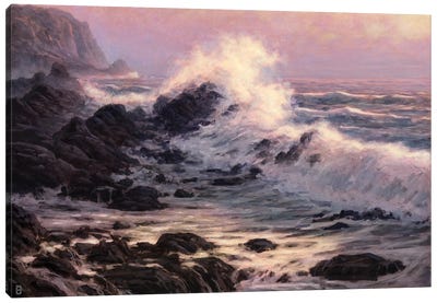Twilight Tides Canvas Art Print - Rocky Beach Art