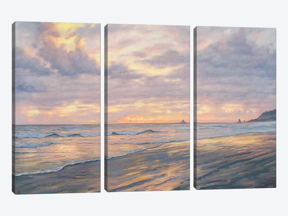 Cannon Beach Clouds by Michael Orwick 3-piece Canvas Art Print