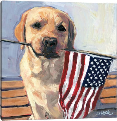 Pledge Canvas Art Print - Labrador Retriever Art