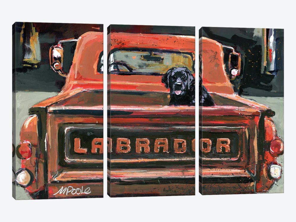 Truck Stop by Molly A. Poole 3-piece Canvas Print
