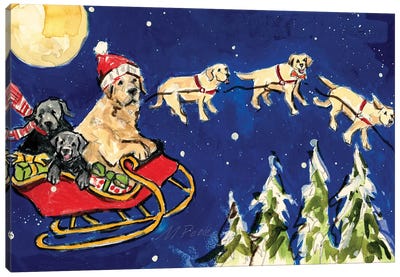 Dash Away Canvas Art Print - Santa Claus Art