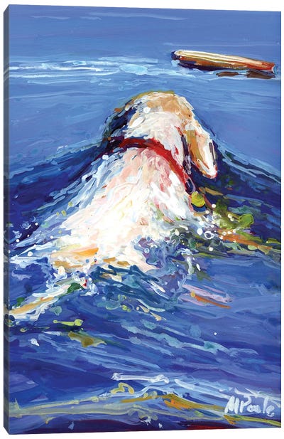 Driftwood Canvas Art Print - Labrador Retriever Art