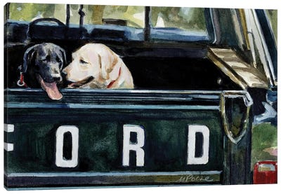 For Our Retriever Dogs Canvas Art Print - Art for Dad