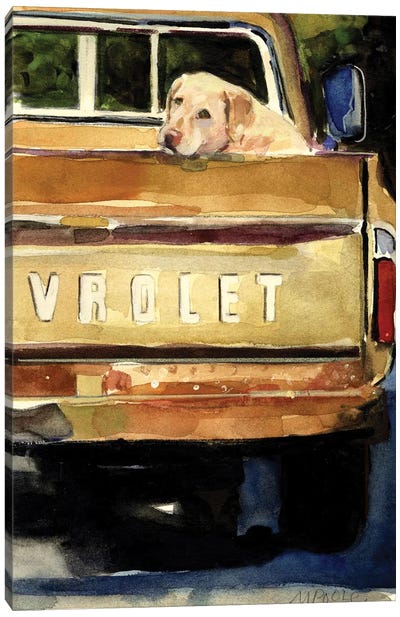 Free Ride Canvas Art Print - Labrador Retriever Art