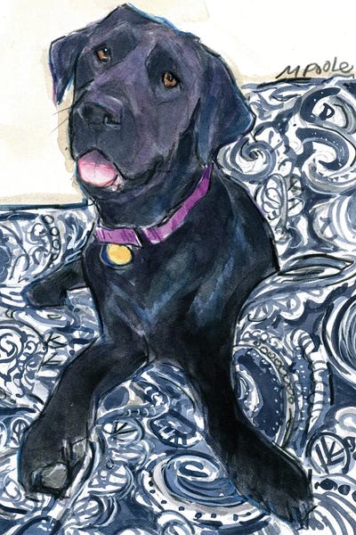 Labrador Retrievers: Puppy In Blue by Molly A. Poole