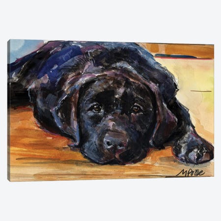 Puppy Pause Canvas Print #MOY66} by Molly A. Poole Canvas Art