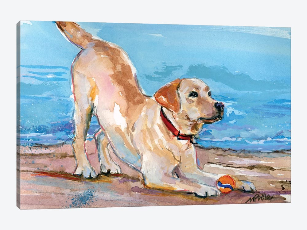 Puppy Pose by Molly A. Poole 1-piece Canvas Art
