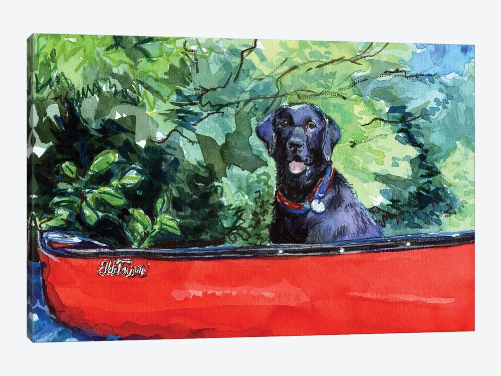 Scout In Canoe by Molly A. Poole 1-piece Art Print