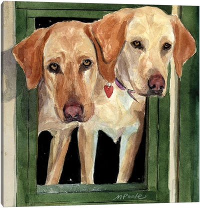 Two Hearts Canvas Art Print - Molly A. Poole