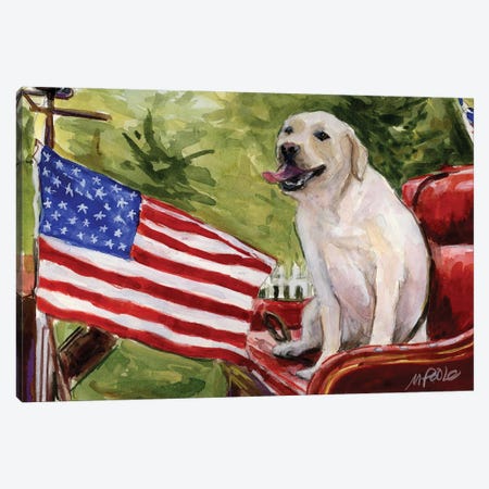Wag The Flag Canvas Print #MOY92} by Molly A. Poole Canvas Wall Art