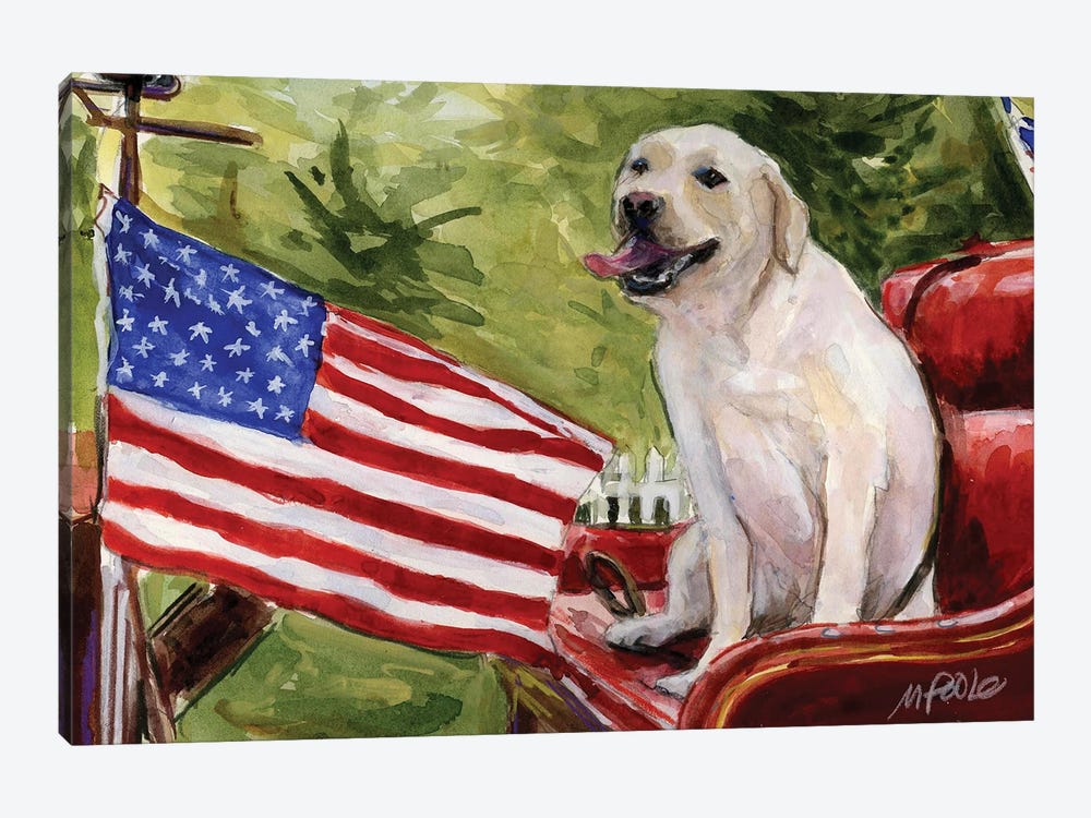 Wag The Flag by Molly A. Poole 1-piece Canvas Artwork
