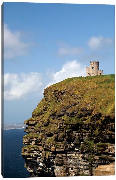 Scenic Cliffs Of Moher And O'Brien's Tower Canvas Art Print - Cliffs of Moher