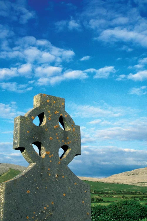 Europe, Ireland, Celtic Cross In Field.