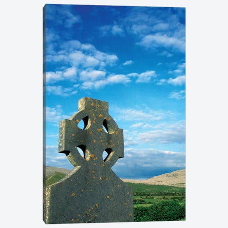 Europe, Ireland, Celtic Cross In Field. Canvas Print #MPA3} by Marilyn Parver Canvas Print