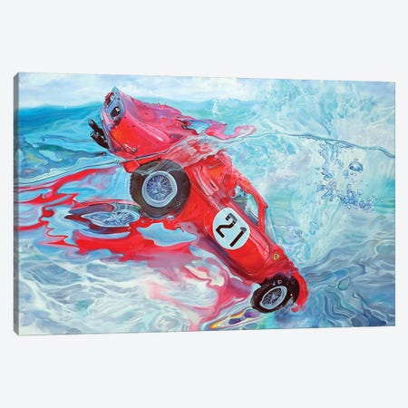 Ferrari No. 21 Canvas Print #MPC11} by Marcello Petisci Canvas Art Print