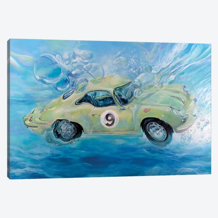 Porsche No. 9 Canvas Print #MPC23} by Marcello Petisci Canvas Artwork