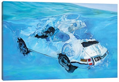 White Dream Canvas Art Print - Porsche