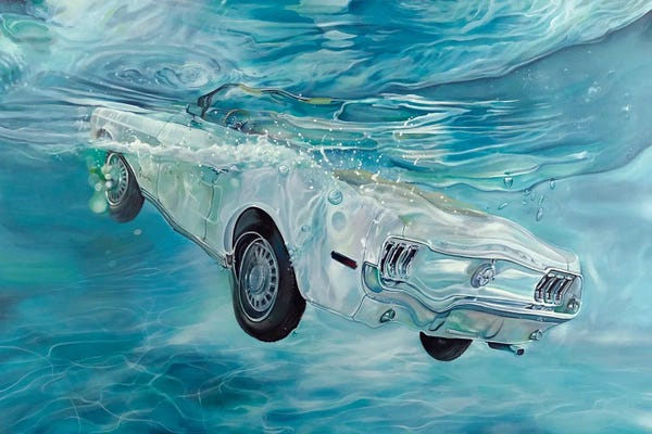 Swimming: White Mustang by Marcello Petisci