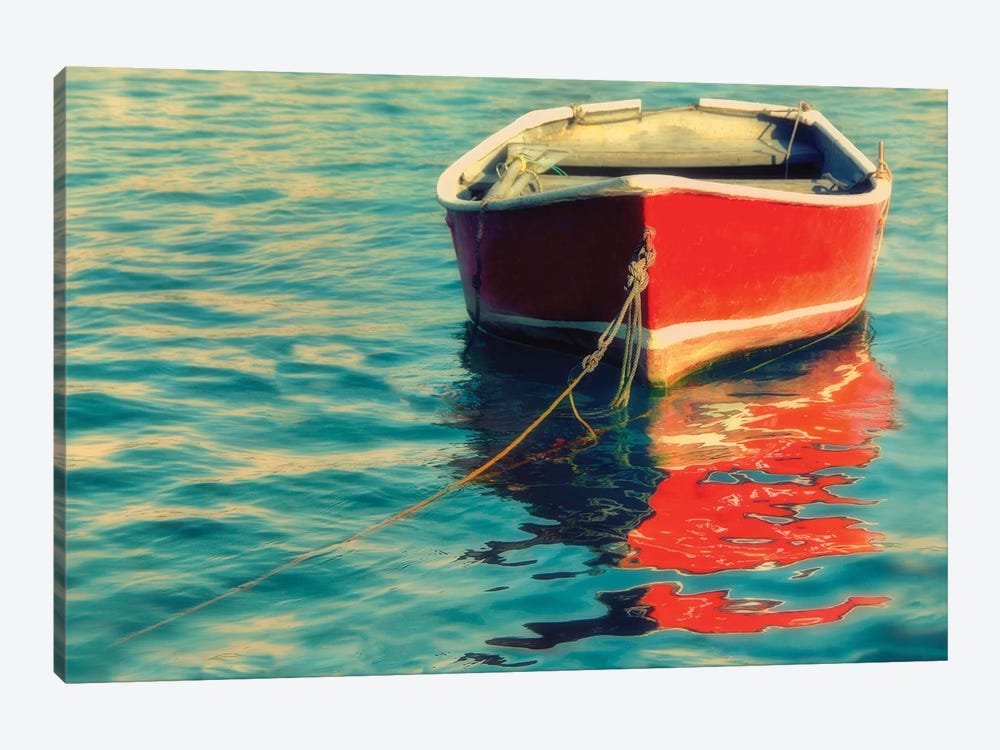 Red Boat by MScottPhotography 1-piece Canvas Print