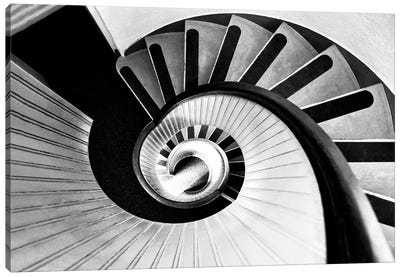 Spiral Canvas Art Print - Stairs & Staircases