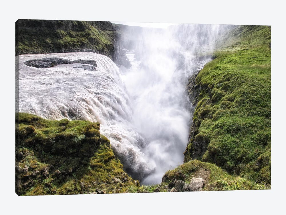 Gulfoss Waterfall by MScottPhotography 1-piece Canvas Art Print