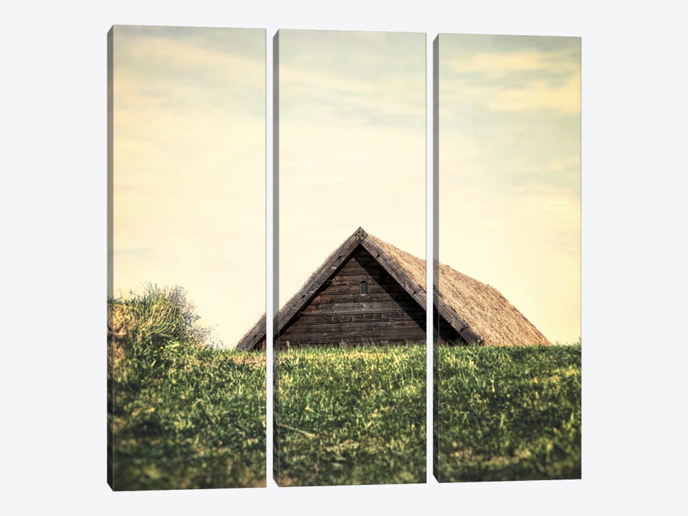 Little Brown Roof by MScottPhotography 3-piece Canvas Art