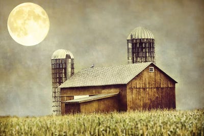 Moon Barn by MScottPhotography canvas print