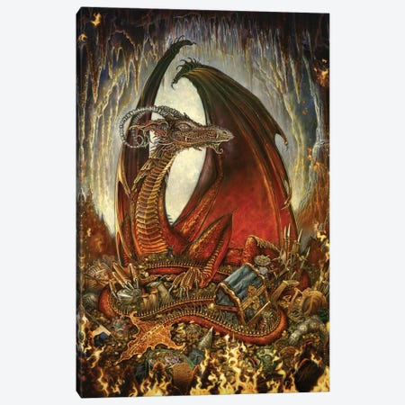Treasure Dragon Canvas Print #MPK19} by Myles Pinkney Canvas Print