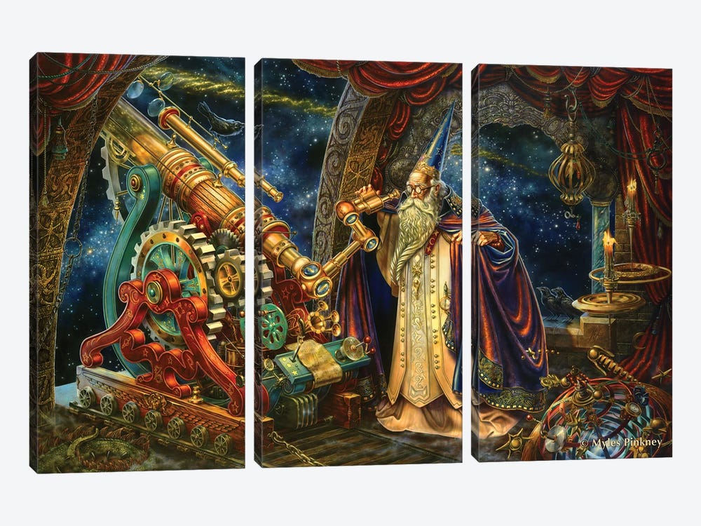 The Astronomer by Myles Pinkney 3-piece Canvas Print