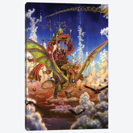Dragon Flight Canvas Print #MPK6} by Myles Pinkney Canvas Art