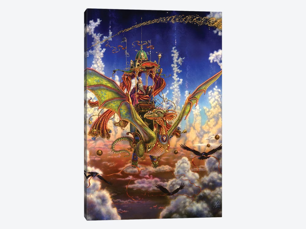 Dragon Flight by Myles Pinkney 1-piece Canvas Art