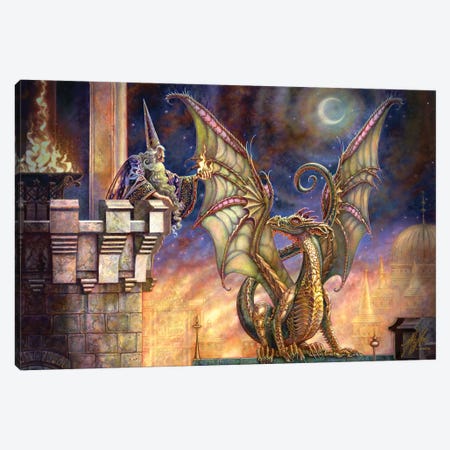 Dragon's Fire I Canvas Print #MPK7} by Myles Pinkney Canvas Artwork