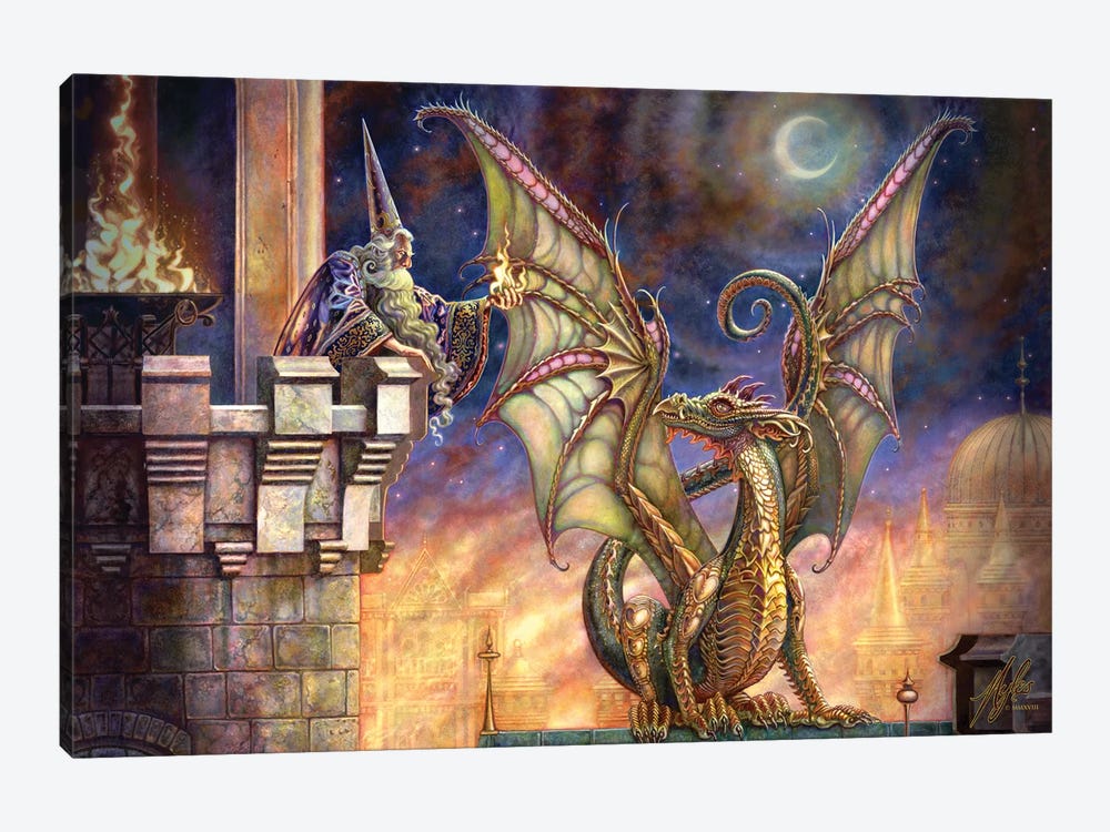 Dragon's Fire I by Myles Pinkney 1-piece Art Print
