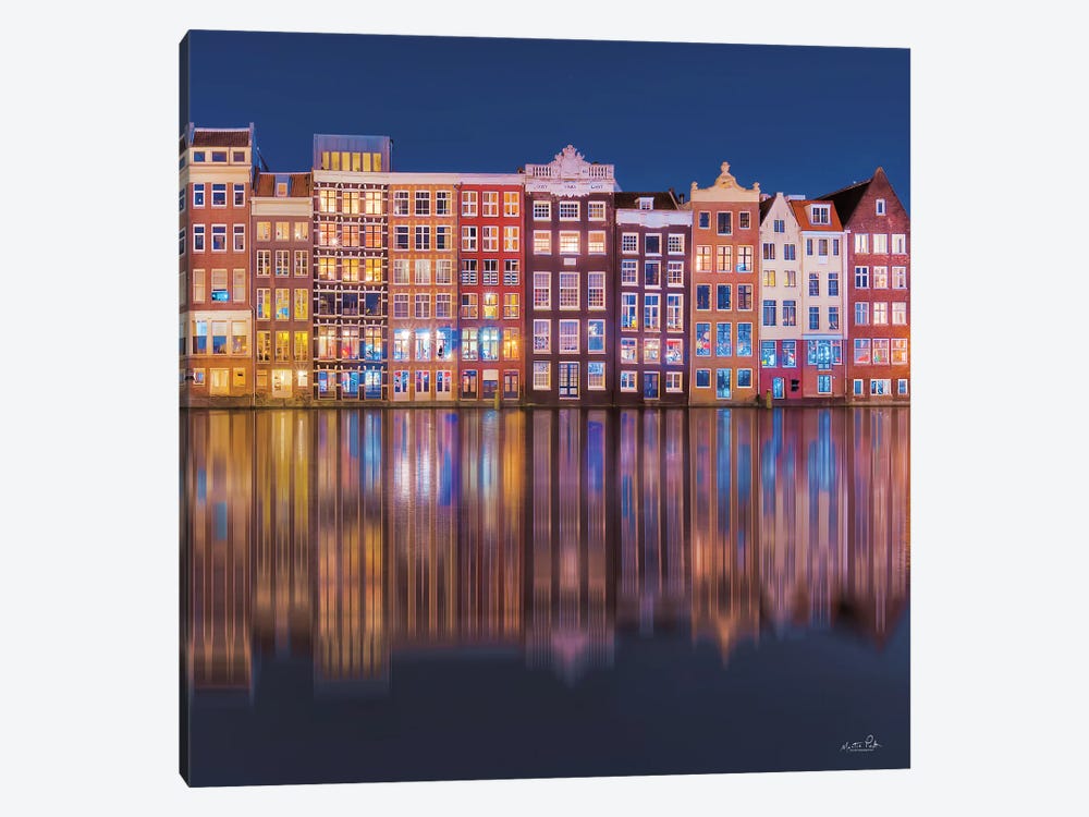 Building Row Reflections I by Martin Podt 1-piece Canvas Wall Art
