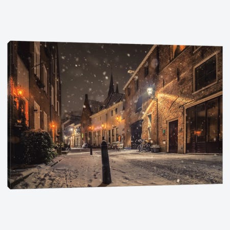 Nighttime City Street III Canvas Print #MPO202} by Martin Podt Canvas Print