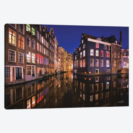 Building Row Reflections III Canvas Print #MPO225} by Martin Podt Canvas Artwork