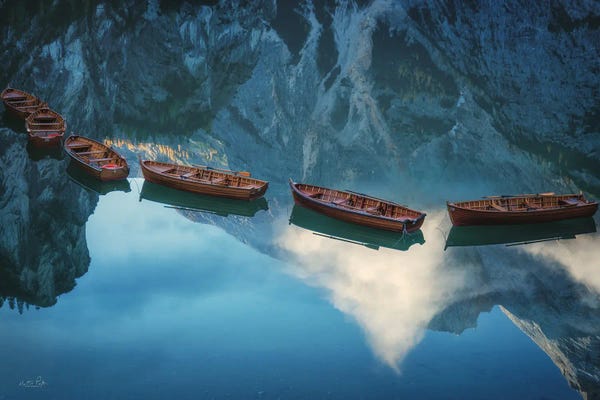 Martin Podt: Boats Of Braies II by Martin Podt