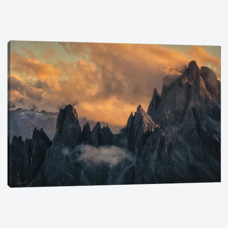 Dramatic Sunset In The Dolomites Canvas Print #MPO241} by Martin Podt Canvas Print